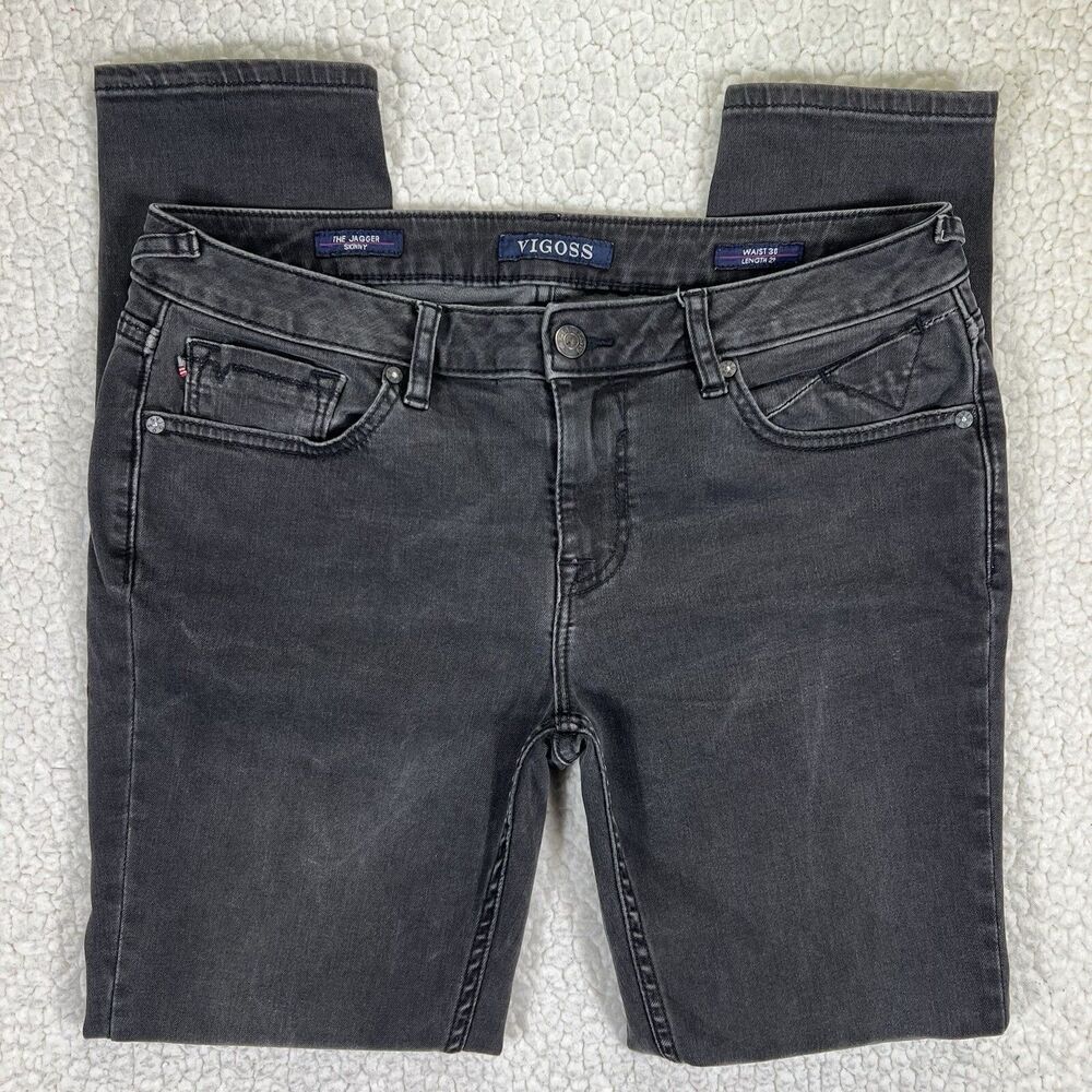 Vigoss Jeans Women’s Size 30x29‎ (Actual 30x28) Black The Jagger Skinny Stretch